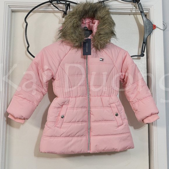 Tommy Hilfiger Girls Fleece Lined Puffer Jacket‎ PINK